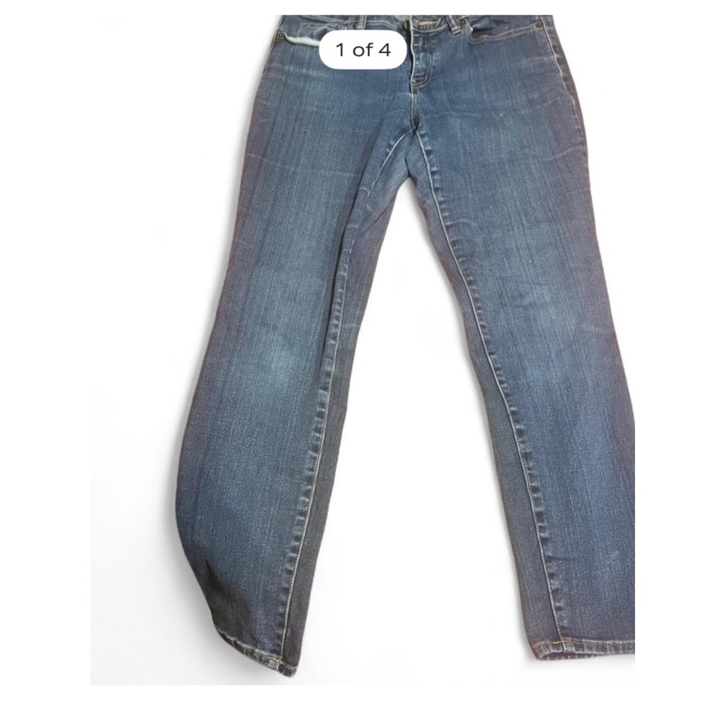 Michael Kors Jeans Womens 8 Blue Excellent Straight Leg‎ MK Logo Denim